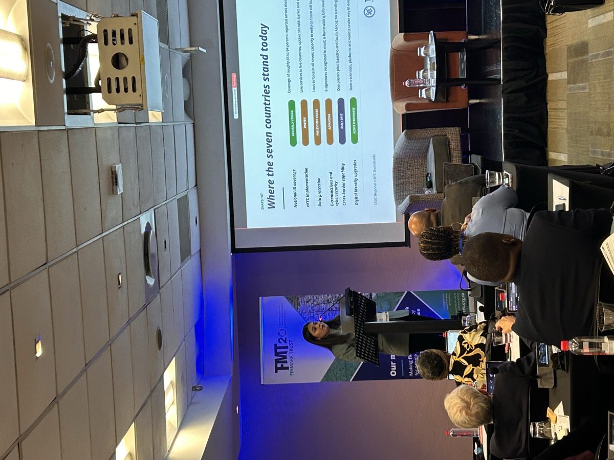A presenter sharing the regional eKYC readiness snapshot