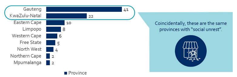 Figure 1: The distribution of MSMEs in South Africa